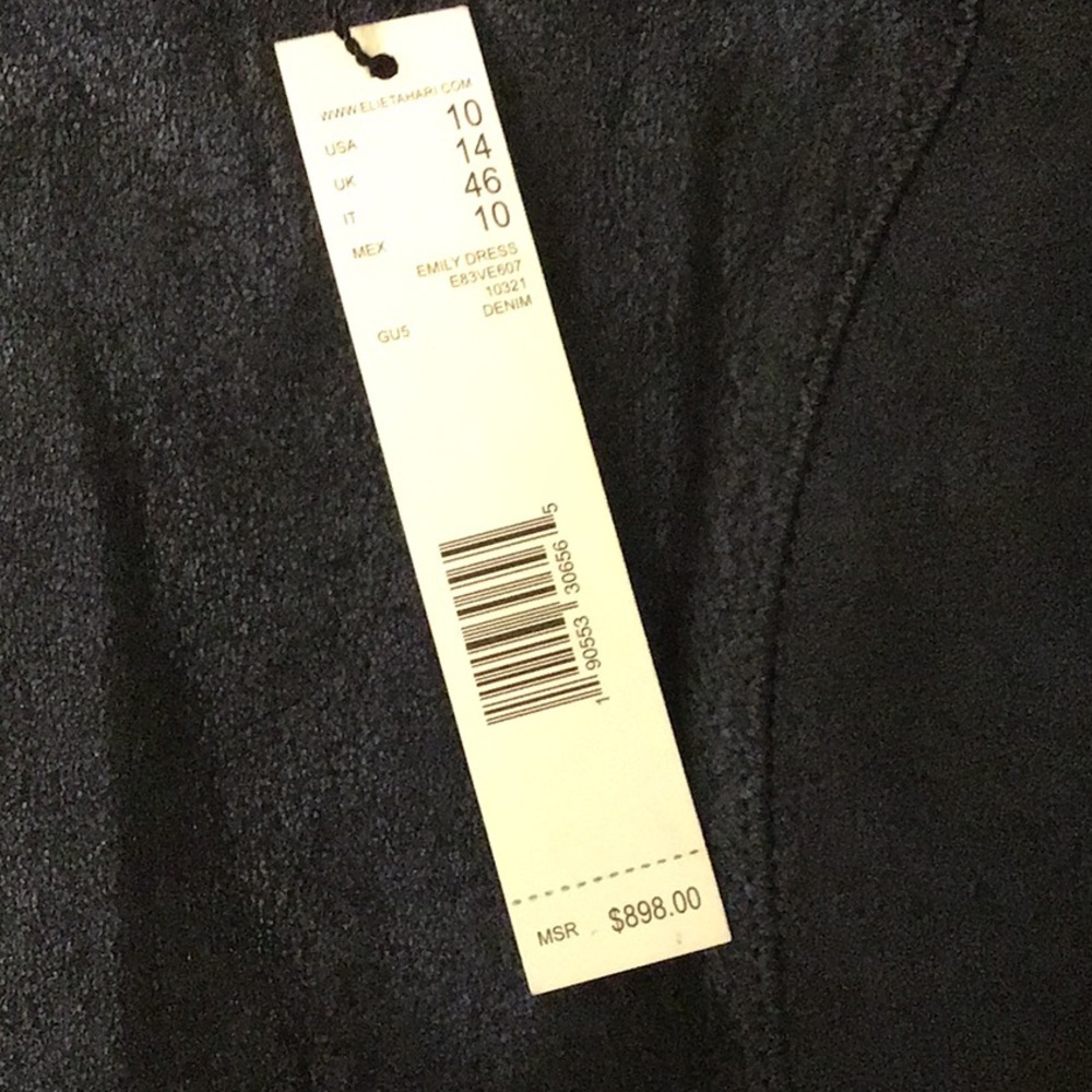 Ellie Tahari Emily lamb suede dress size 10 - Picture 6 of 6